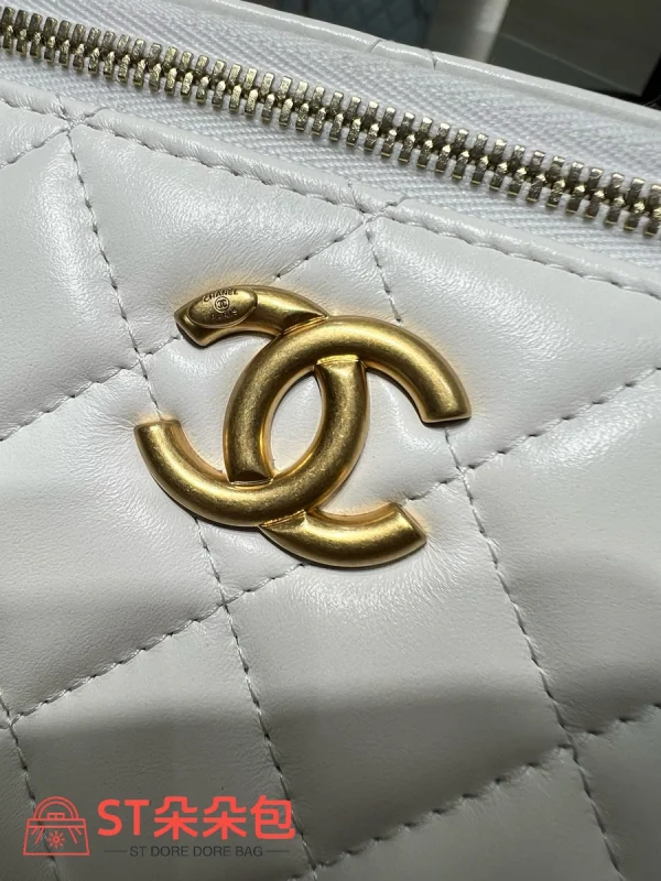 高仿香奈兒/Chanel Vanity Case 白色方形鏈條小箱子包：圖片 6