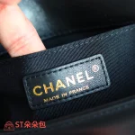 高仿香奈兒/Chanel Le Boy 黑色羊皮單肩斜挎包：圖片 9