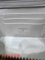 高仿香奈兒/Chanel Vanity Case 方形菱格紋白色化妝包：圖片 10