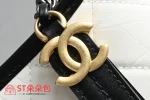 高仿香奈兒/Chanel Gabrielle流浪包 白色拼黑色：圖片 6