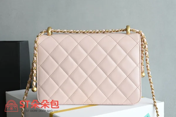 高仿香奈兒/Chanel 25s 口蓋包 粉色：圖片 3
