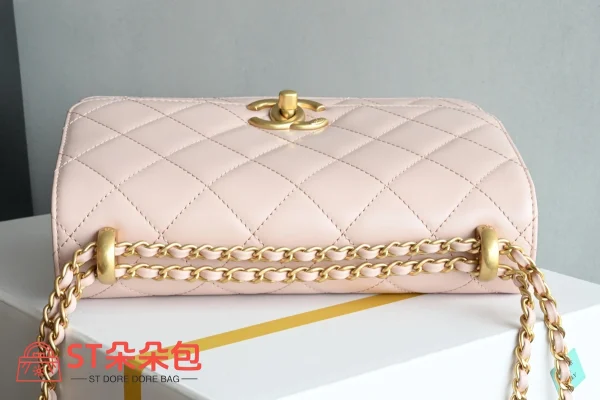 高仿香奈兒/Chanel 25s 口蓋包 粉色：圖片 6