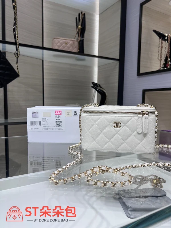 高仿香奈兒/Chanel 22A 方盒造型手袋 白色：圖片 2