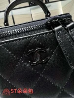 高仿香奈兒/Chanel Vanity Case 黑色小型化妝包：圖片 6