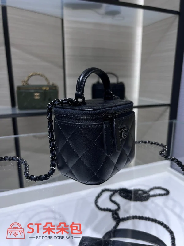 高仿香奈兒/Chanel Vanity Case 黑色小型化妝包：圖片 7