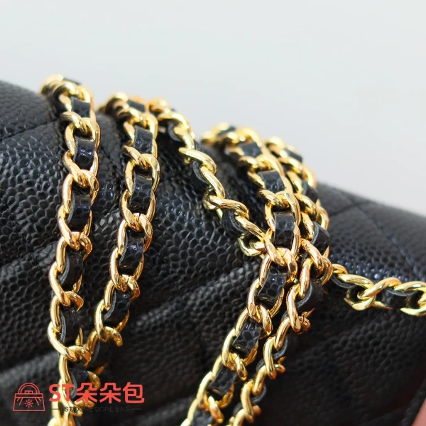 高仿香奈兒/Chanel Classic Flap系列 WOC鏈條錢包 黑色：圖片 8