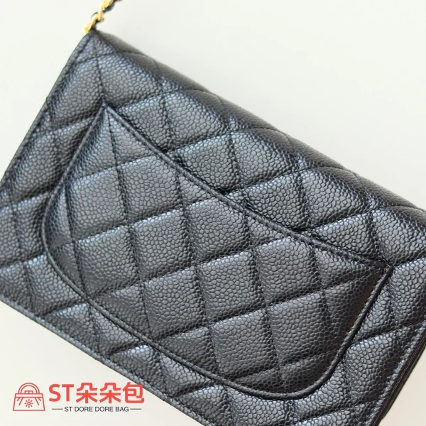 高仿香奈兒/Chanel Classic Flap系列 WOC鏈條錢包 黑色：圖片 9
