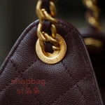 香奈兒 25BAG 嬉皮hobo酒紅色 小號鑒定版 實拍細節扣子