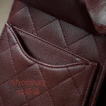 香奈兒 25BAG 嬉皮hobo酒紅色 小號鑒定版 實拍細節口袋細節