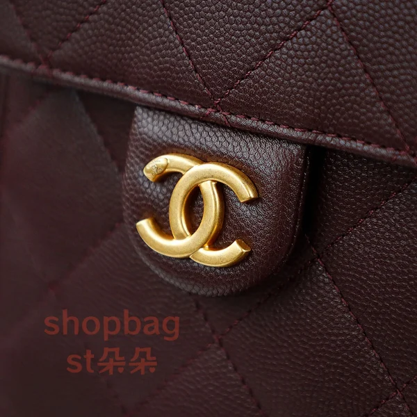 香奈兒 25BAG 嬉皮hobo酒紅色 小號鑒定版 實拍細節LOGO