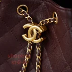 香奈兒 25BAG 嬉皮hobo酒紅色 小號鑒定版 實拍細節LOGO