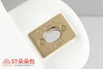 高仿香奈兒/Chanel Classic Flap 菱格紋雙C鎖扣手柄白色單肩包：圖片 8