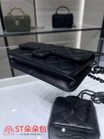 高仿香奈兒/Chanel Vanity Case系列 淺灰色方形菱格紋化妝包：圖片 5