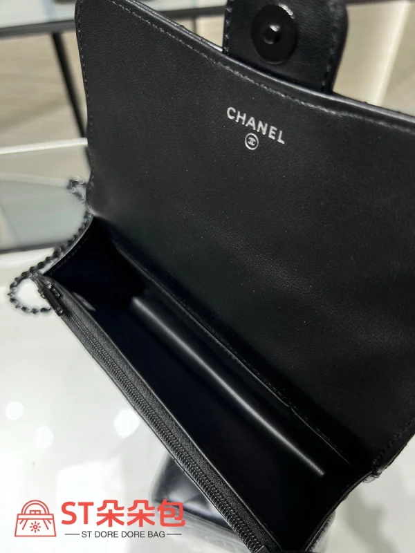 高仿香奈兒/Chanel Vanity Case系列 淺灰色方形菱格紋化妝包：圖片 9