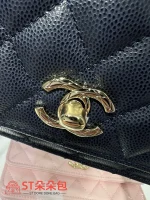 高仿香奈兒/Chanel WOC 帶手柄藏青色鏈條包：圖片 6