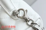 高仿香奈兒/Chanel Vanity Case 手提斜挎兩用盒子包 白色：圖片 8