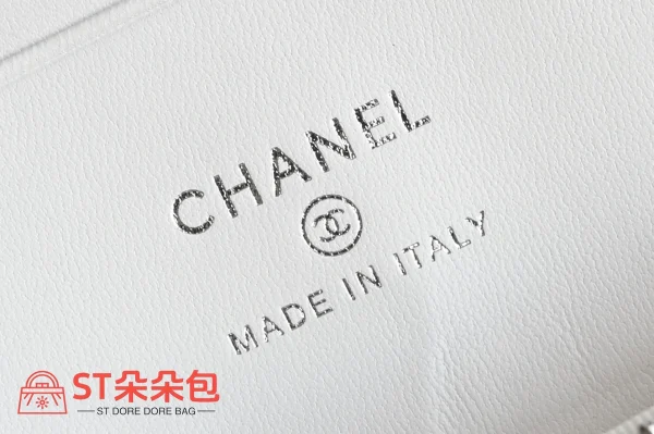 高仿香奈兒/Chanel Vanity Case 手提斜挎兩用盒子包 白色：圖片 9