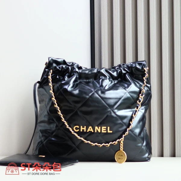 高仿香奈兒/Chanel 22系列 黑色垃圾袋：圖片 2