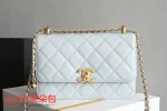 高仿香奈兒/Chanel 25s 口蓋包 淺藍色：圖片 2