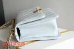 高仿香奈兒/Chanel 25s 口蓋包 淺藍色：圖片 5