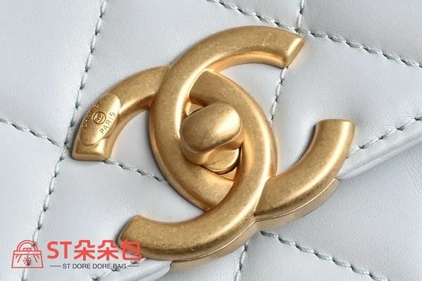 高仿香奈兒/Chanel 25s 口蓋包 淺藍色：圖片 7