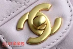 高仿香奈兒/Chanel Classic Flap系列迷你菱形格紋單肩手提包淡粉色：圖片 6