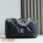 高仿香奈兒/Chanel 19 中號肩背包｜黑色山羊皮：圖片 2