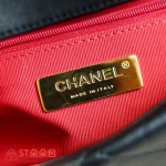 高仿香奈兒/Chanel 19 中號肩背包｜黑色山羊皮：圖片 9