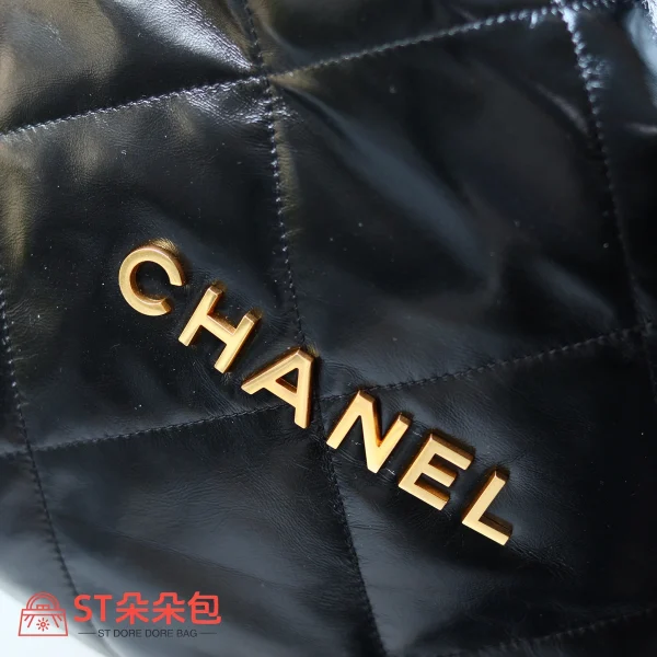 高仿香奈兒/Chanel 經典絎縫22 bag 黑色垃圾袋：圖片 3