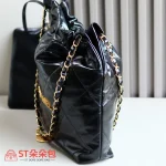 高仿香奈兒/Chanel 經典絎縫22 bag 黑色垃圾袋：圖片 4