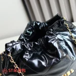 高仿香奈兒/Chanel 經典絎縫22 bag 黑色垃圾袋：圖片 6
