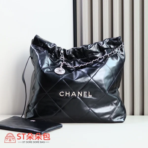 高仿香奈兒/Chanel 22系列 黑色垃圾袋：圖片 2