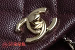 高仿香奈兒/Chanel Coco Backpack 經典菱格紋皮革酒紅色雙肩包：圖片 7