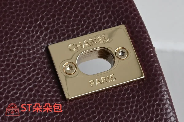 高仿香奈兒/Chanel Coco Backpack 經典菱格紋皮革酒紅色雙肩包：圖片 8