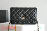 高仿香奈兒/Chanel Classic Flap Wallet on Chain 鏈條錢包 / 單肩包 黑色：圖片 2