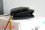 高仿香奈兒/Chanel Classic Flap Wallet on Chain 鏈條錢包 / 單肩包 黑色：圖片 5