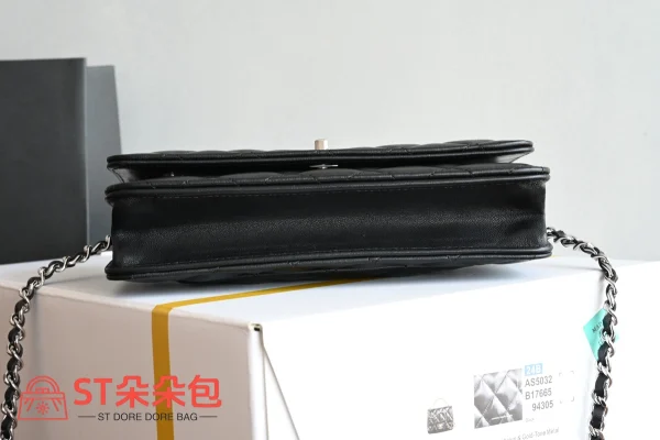 高仿香奈兒/Chanel WOC系列 黑色鏈條錢包（斜挎/手拿兩用）：圖片 4