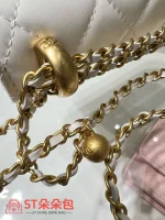 高仿香奈兒/Chanel WOC 白色鏈條包：圖片 7