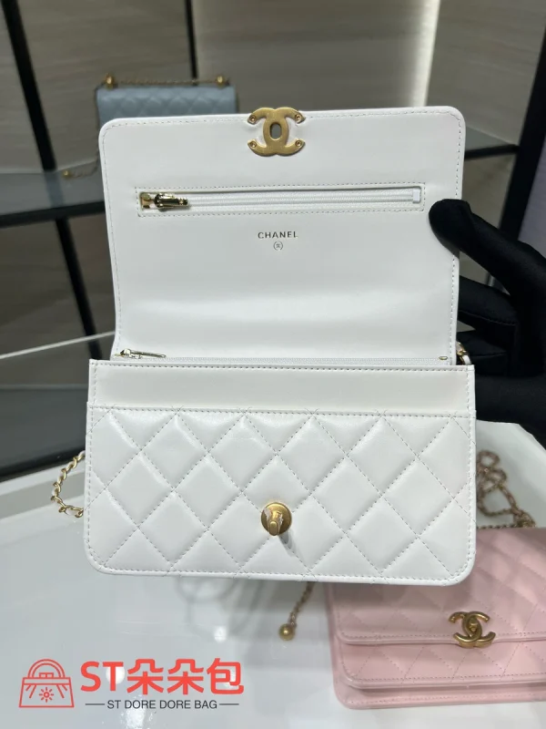 高仿香奈兒/Chanel WOC 白色鏈條包：圖片 8