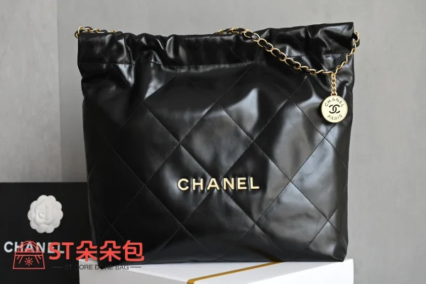 高仿香奈兒/Chanel Deauville 黑色 購物袋款：圖片 2