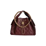 高仿香奈兒/Chanel GST系列 Grand Shopping Tote 酒紅色