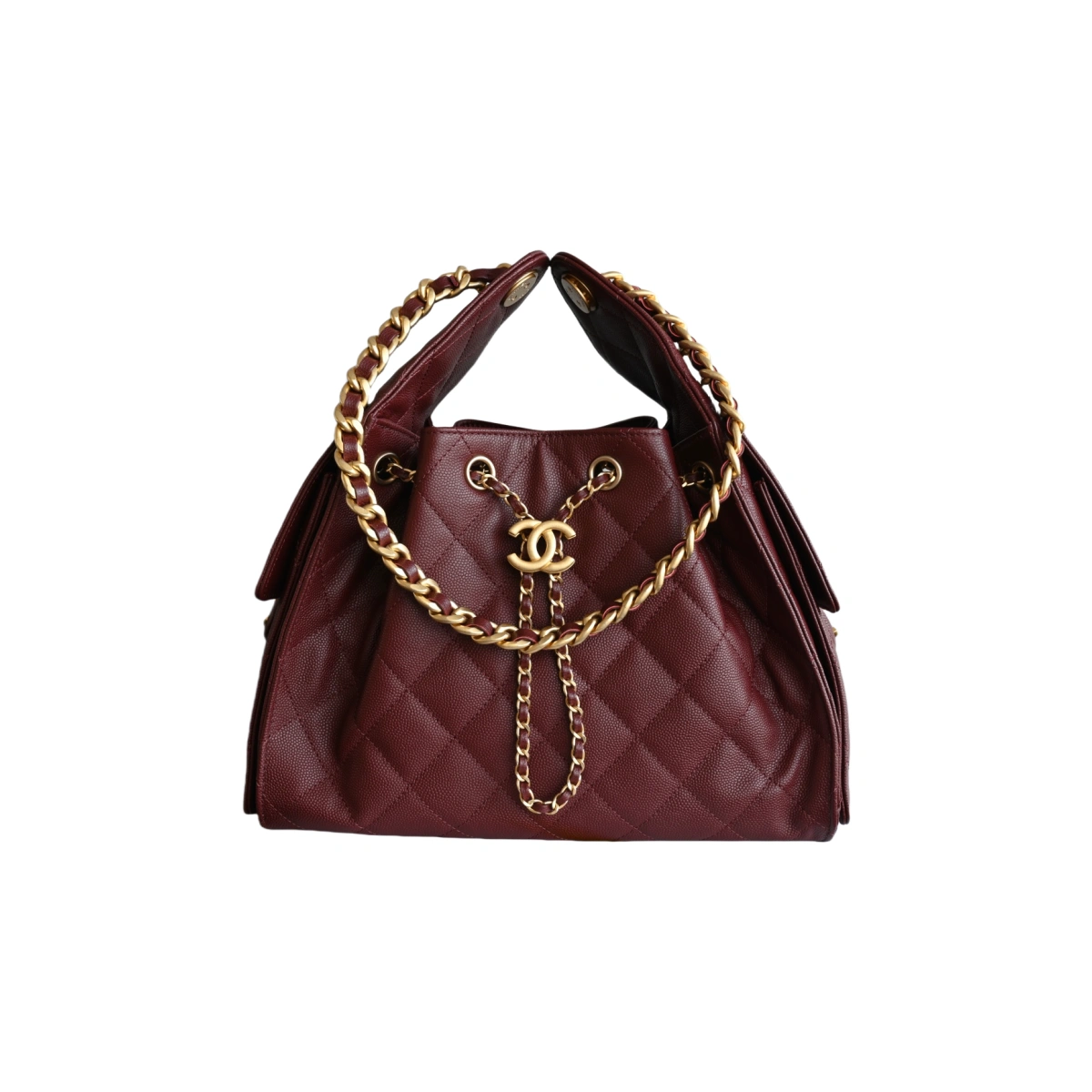 jgJStEIsPtEOWE8_0_1 高仿香奈兒/Chanel GST系列 Grand Shopping Tote 酒紅色:圖片 1