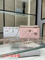 高仿香奈兒/Chanel 22A方盒子包粉色：圖片 2