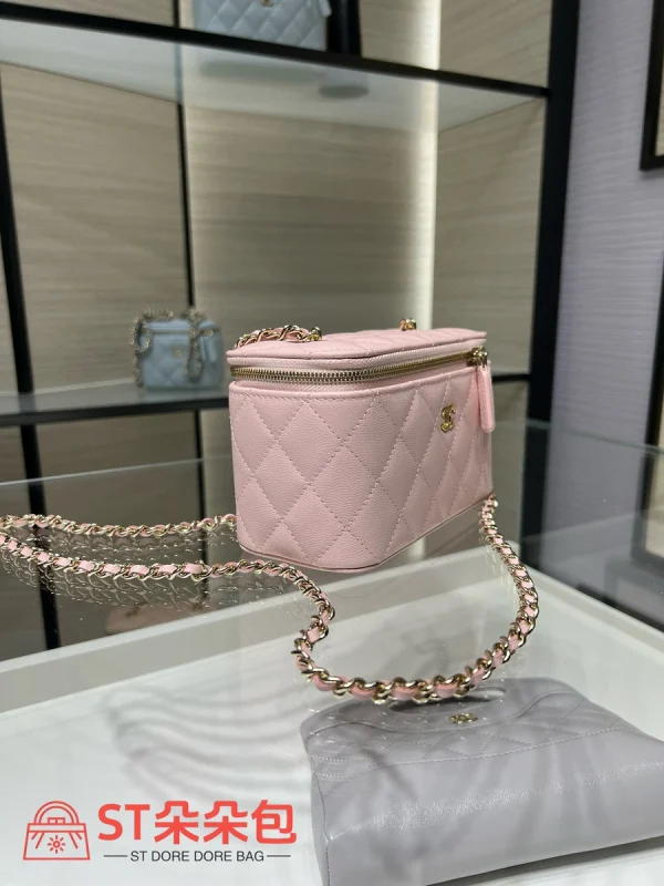 高仿香奈兒/Chanel 22A方盒子包粉色：圖片 4