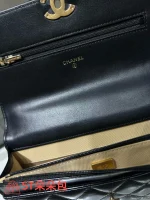 高仿香奈兒/Chanel Classic Flap 黑色翻蓋菱格鏈條包：圖片 10