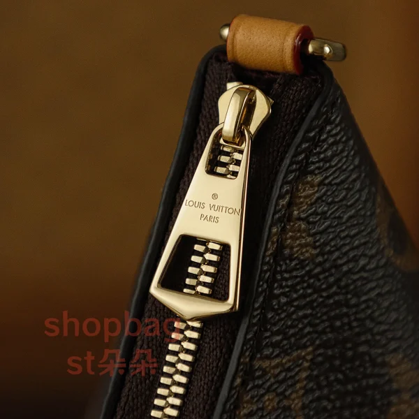 LV Nano Boulogne牛角包 M25519 實拍細節全鋼五金拉鏈