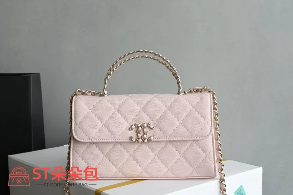 高仿香奈兒/Chanel 25S WOC鏈條包 粉色：圖片 2