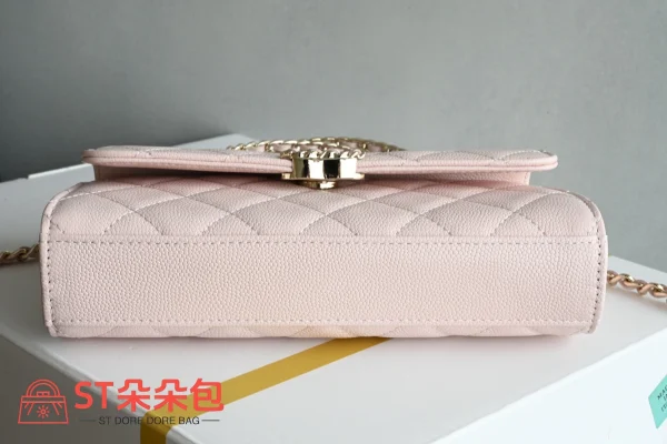 高仿香奈兒/Chanel 25S WOC鏈條包 粉色：圖片 4