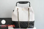 高仿香奈兒/Chanel Deauville Bucket Bag 米白色與黑色拼接：圖片 3
