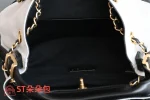 高仿香奈兒/Chanel Deauville Bucket Bag 米白色與黑色拼接：圖片 10